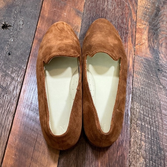 Nisolo Brown Suede Smoking Loafers Handmade in Peru Women’s Size 10 - Picture 6 of 11